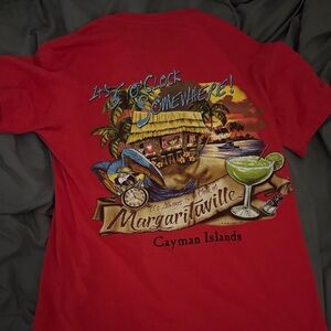 Margaritaville Red Graphic Tee vintage 2005
